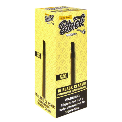 Good Times Black Smooth Cigarillos Black Classic Pack of 15