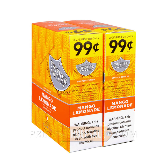 Swisher Sweets Mango Lemonade Cigarillos 99c Pre-Priced 30 Packs of 2