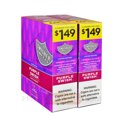 Swisher Sweets Purple Swish Cigarillos 2 for 1.49 Pre-Priced 30 Packs of 2