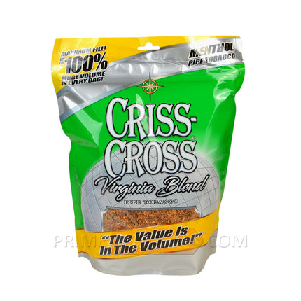 Criss Cross Pipe Tobacco Virginia Blend Menthol 8 oz. Pack