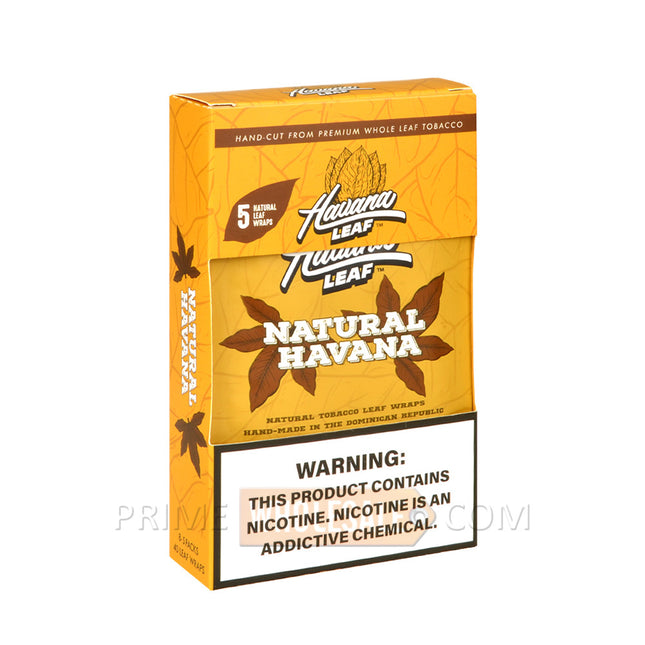 Havana Leaf Tobacco Wraps Natural Havana 8 packs of 5