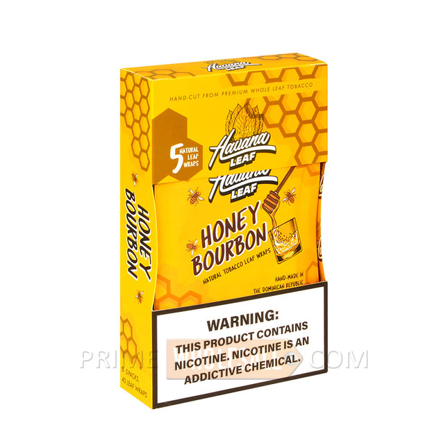 Havana Leaf Tobacco Wraps Honey Bourbon 8 packs of 5