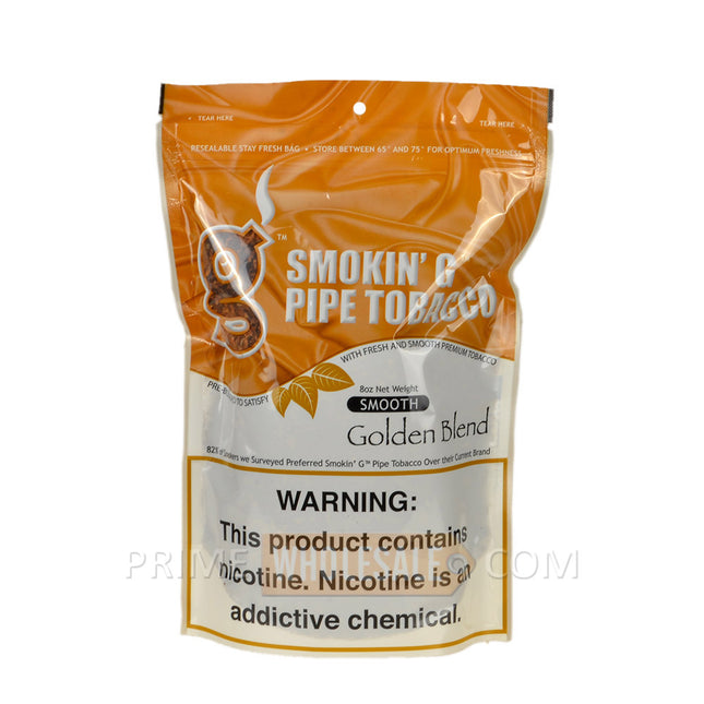 Smokin G Pipe Tobacco Smooth Golden Blend 8 oz. Pack