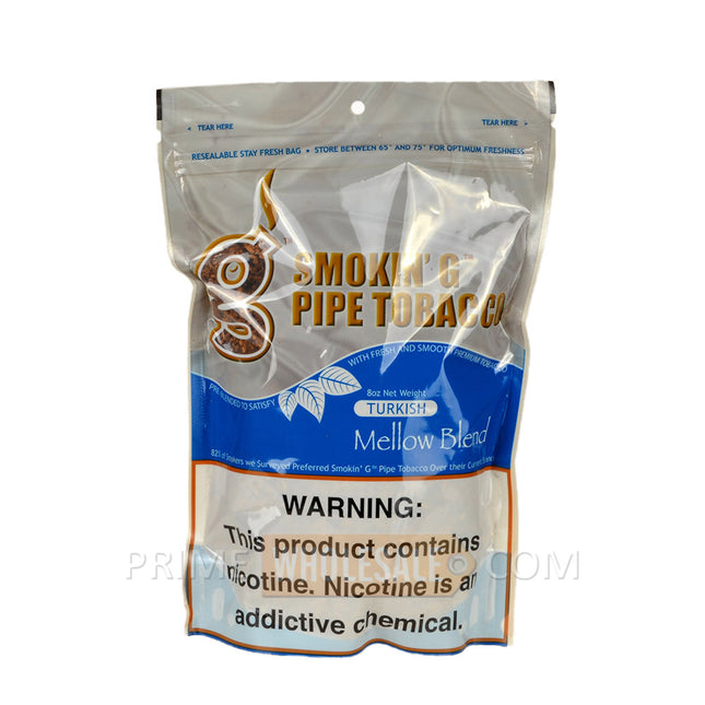 Smokin G Pipe Tobacco Turkish Mellow Blend 8 oz. Pack
