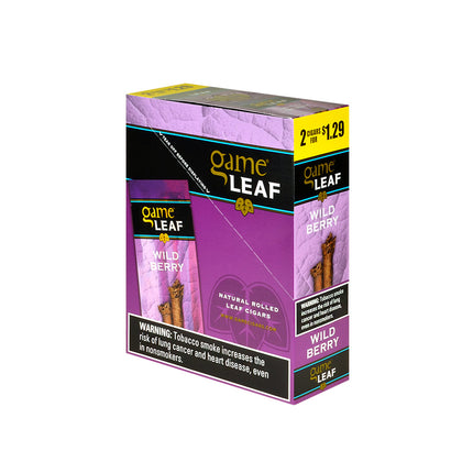 Game Leaf Cigarillos 1.29 Pre-Priced 15 Packs of 2 Wild Berry