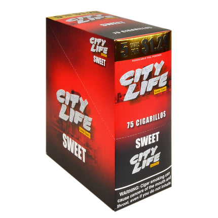 City Life Cigarillos 1.29 Pre-Priced 15 Packs of 5 Sweet