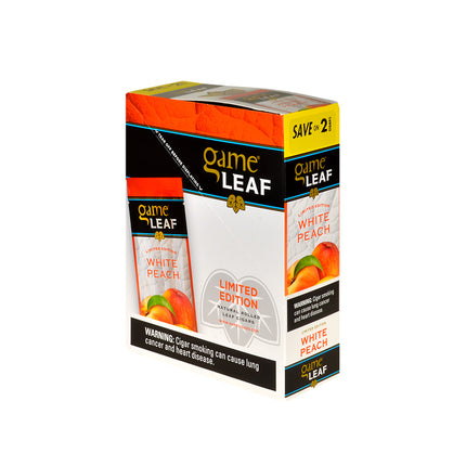 Game Leaf Cigarillos 15 Packs of 2 White Peach