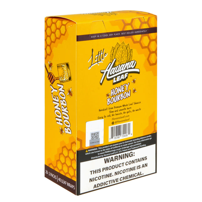 Havana Leaf Little Tobacco Wraps Honey Bourbon $1.99 Pre-Priced 20 Packs of 2