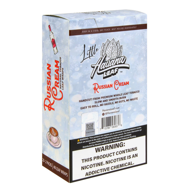 Havana Leaf Little Tobacco Wraps Russian Cream $1.99 Pre-Priced 20 Packs of 2