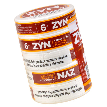 ZYN Nicotine Pouches 6mg 5 Cans of 15 Cinnamon