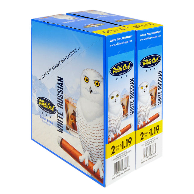 White Owl White Russian Cigarillos 1.19 Pre-Priced 30 Packs of 2