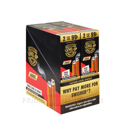 Good Times Level Up Cigars Sweet 2 for 99c Pre-Priced 30 Packs of 2