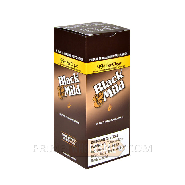 Middleton's Black & Mild Regular 99 cents Pre-Priced Cigars Box of 25