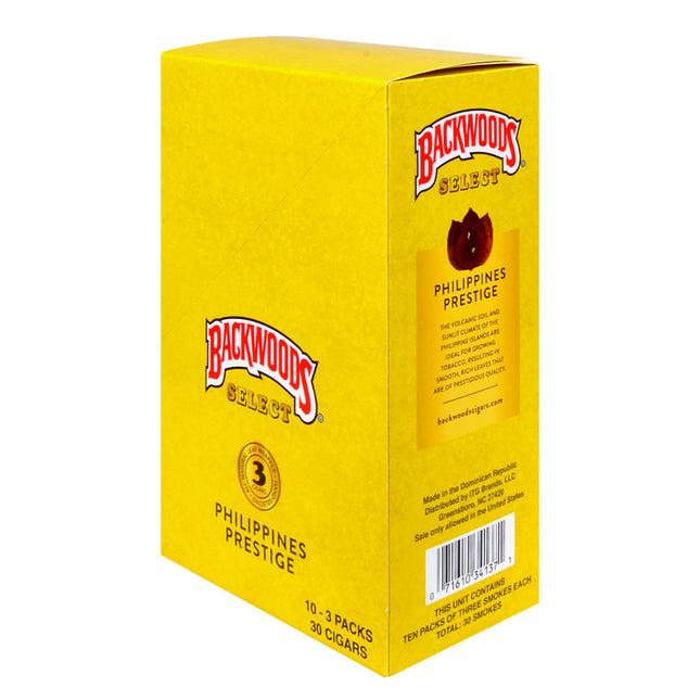 Backwoods Select Philippines Prestige Cigars 10 Packs of 3