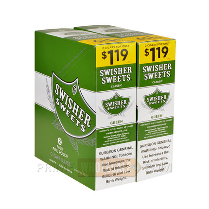 Swisher Sweets Green Cigarillos 1.19 Pre-Priced 30 Packs of 2