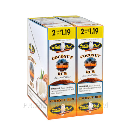 White Owl Coconut Rum Cigarillos 1.19 Pre Priced 30 Packs of 2