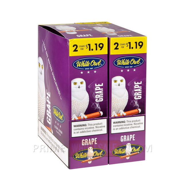 White Owl Grape Cigarillos 1.19 Pre-Priced 30 Packs of 2