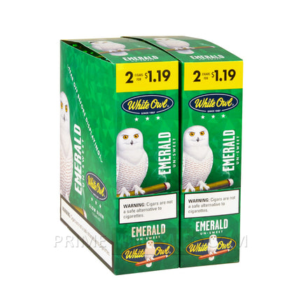 White Owl Emerald Cigarillos 1.19 Pre-Priced 30 Packs of 2
