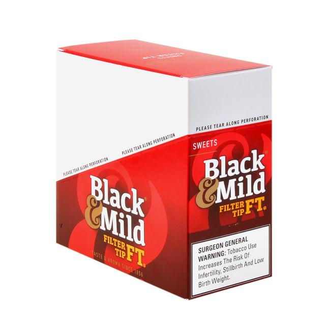 Middleton's Black & Mild Filter Tips Cigars 10 Packs of 5, Sweet