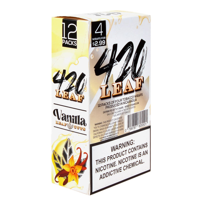 420 Leaf Wraps, 12x4 $2.99 Pre-Priced, Vanilla