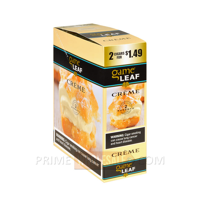 Game Leaf Cigarillos 1.49 Pre-Priced 15 Packs of 2 Cigars Creme