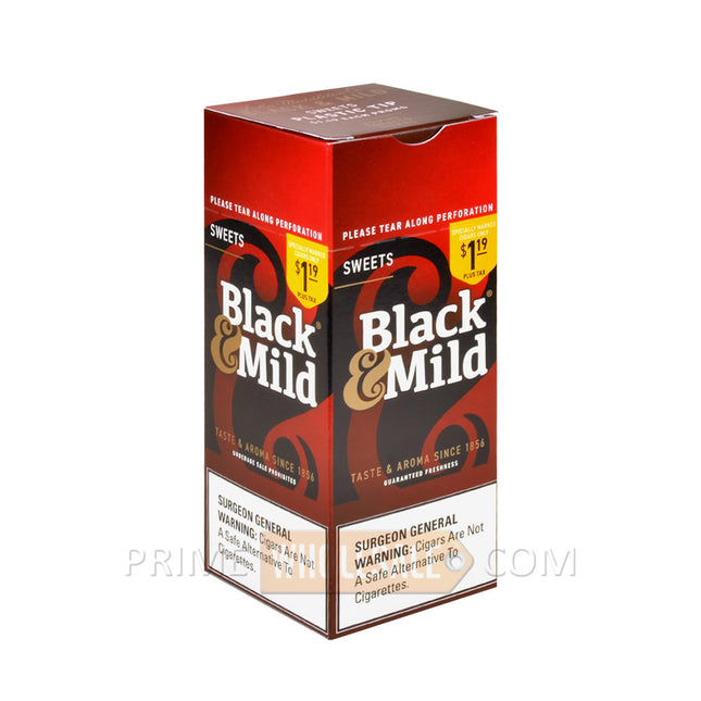 Middleton's Black & Mild Sweets 1.19 Pre-Priced Cigars Box of 25