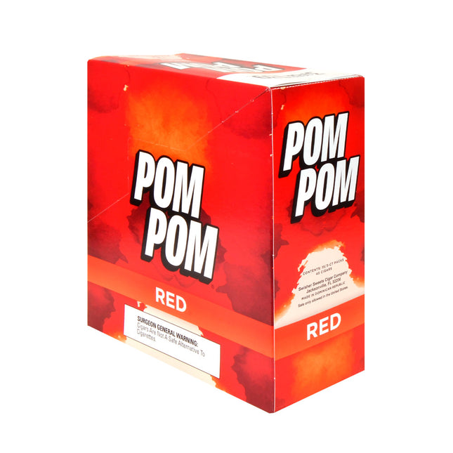 Pom Pom Cigarillos $1.39 Pre Priced 15 Packs of 3 Cigars Sweet(Red)
