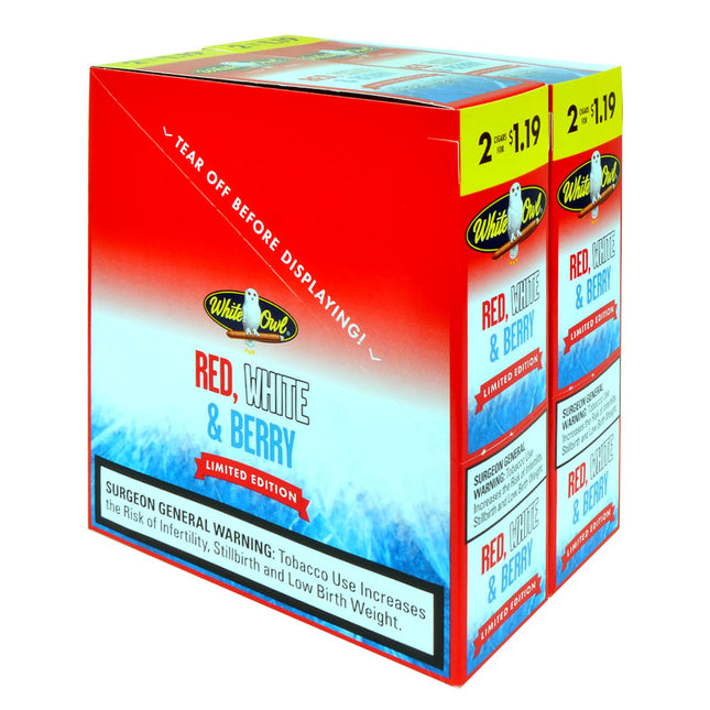 White Owl Red, White & Berry Cigarillos 1.19 Pre-Priced 30 Packs of 2