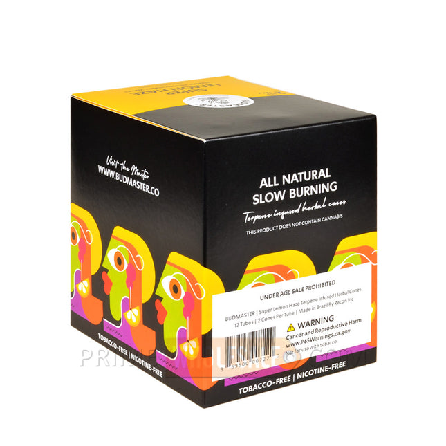 Budmaster Terpene Infused Herbal Cones Super Lemon Haze 12 Tubes of 2