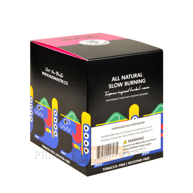 Budmaster Terpene Infused Herbal Cones Skunk 12 Tubes of 2