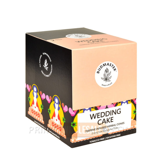 Budmaster Terpene Infused Herbal Cones Wedding Cake 12 Tubes of 2