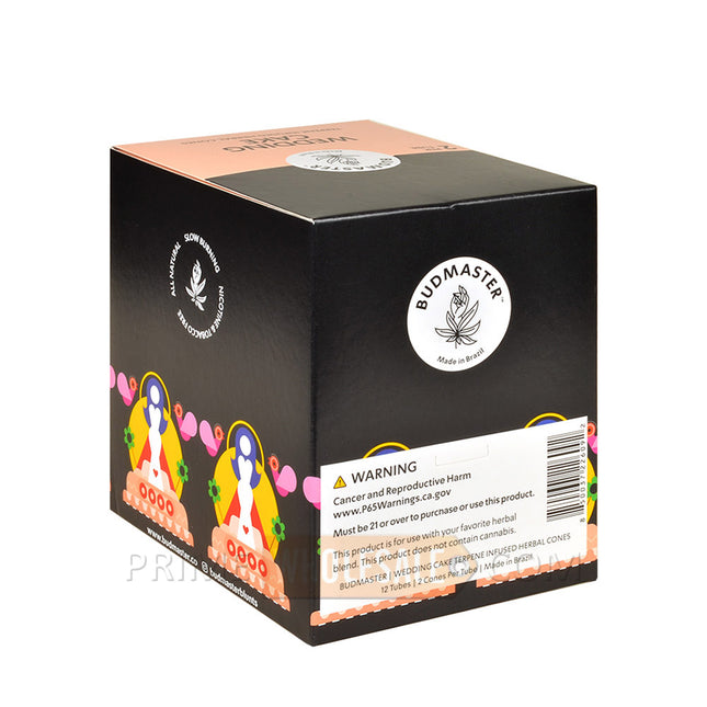 Budmaster Terpene Infused Herbal Cones Wedding Cake 12 Tubes of 2