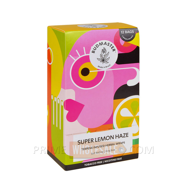 Budmaster Terpene Infused Herbal Wraps Super Lemon Haze 12 Bags of 5