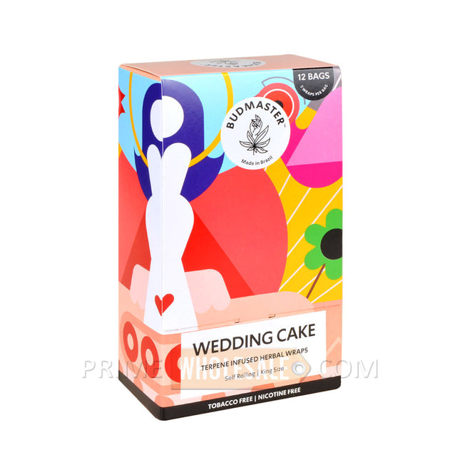 Budmaster Terpene Infused Herbal Wraps Wedding Cake 12 Bags of 5