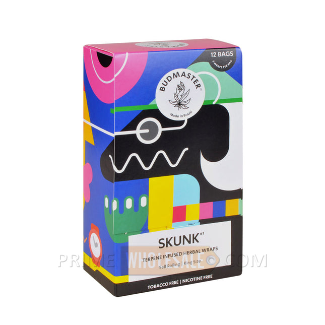 Budmaster Terpene Infused Herbal Wraps Skunk 12 Bags of 5