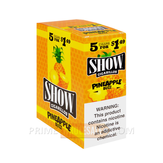 Show Cigarillos Pineapple Buzz 1.49 Pre-Priced 15 Packs of 5