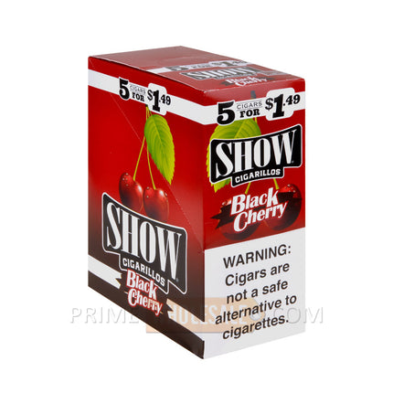 Show Cigarillos Black Cherry 1.49 Pre-Priced 15 Packs of 5