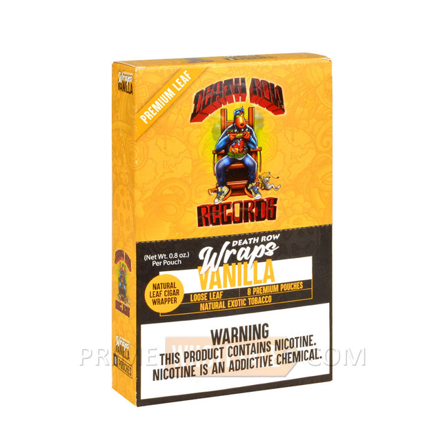 Death Row Records Vanilla Tobacco Wraps 8 Packs of 6