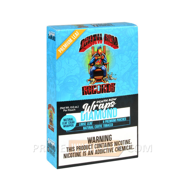 Death Row Records Diamond Tobacco Wraps 8 Packs of 6