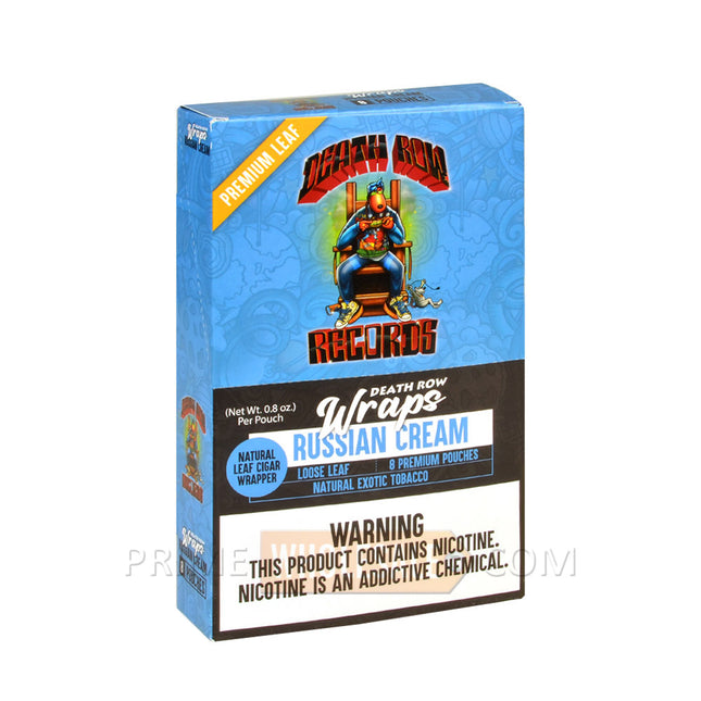 Death Row Records Russian Cream Tobacco Wraps 8 Packs of 6