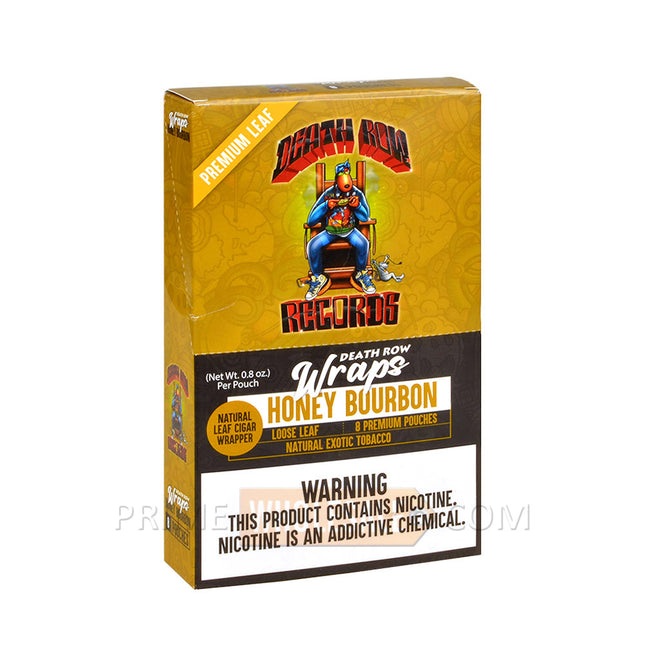 Death Row Records Honey Bourbon Tobacco Wraps 8 Packs of 6