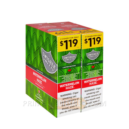 Swisher Sweets Watermelon Haze Cigarillos 1.19 Pre-Priced 30 Packs of 2