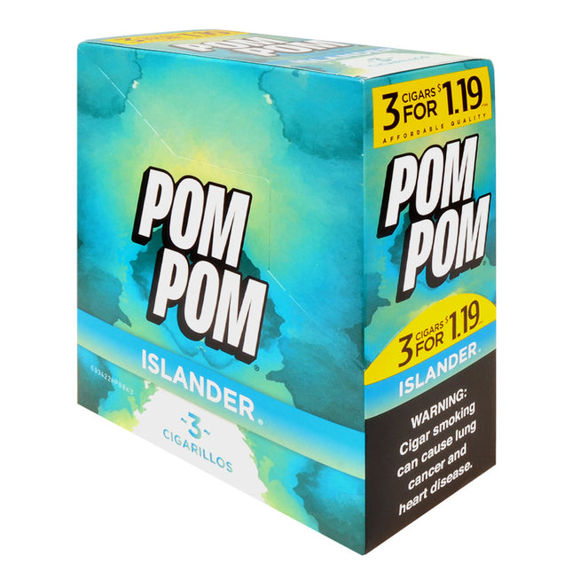 Pom Pom Cigarillos $1.19 Pre Priced 15 Packs of 3 Cigars Islander