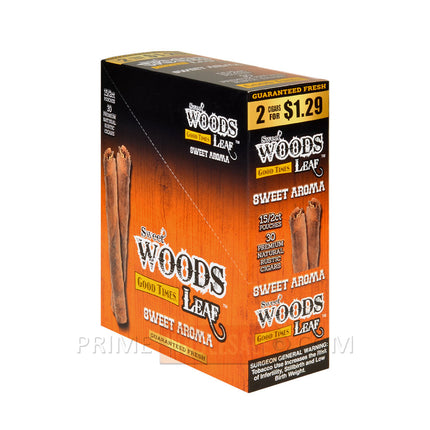 Good Times Sweet Woods Leaf Cigars Sweet Aroma 1.29 Pre-Priced 15 Packs of 2