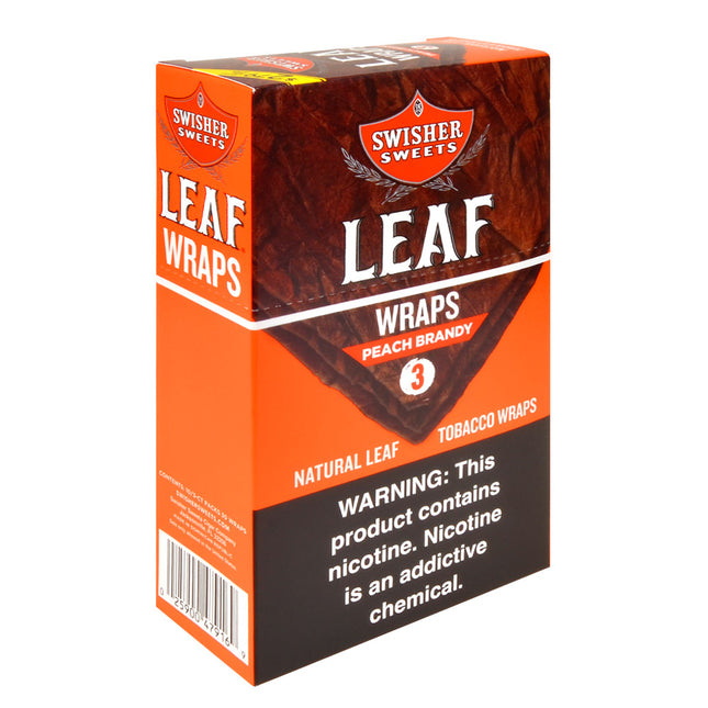 Swisher Sweets Leaf Wraps Peach Brandy $2.79, 10 packs of 3