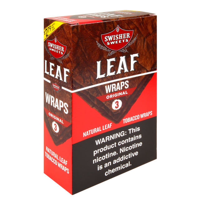 Swisher Sweets Leaf Wraps Original $2.79, 10 packs of 3