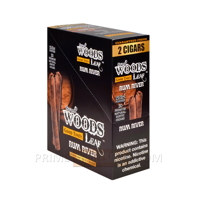 Good Times Sweet Woods Leaf Cigars Rum River 15 Packs of 2