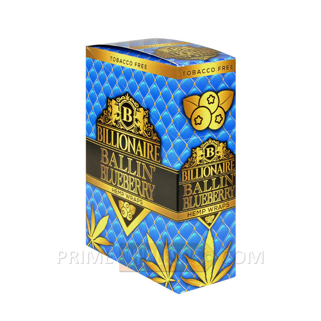 Billionaire Hemp Wraps Ballin' Blueberry 25 Packs of 2
