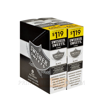Swisher Sweets Black Cigarillos 1.19 Pre-Priced 30 Packs of 2