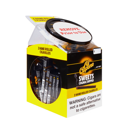Al Capone Jar Sweets (Cognac) Cigarillos 60 Packs of 2